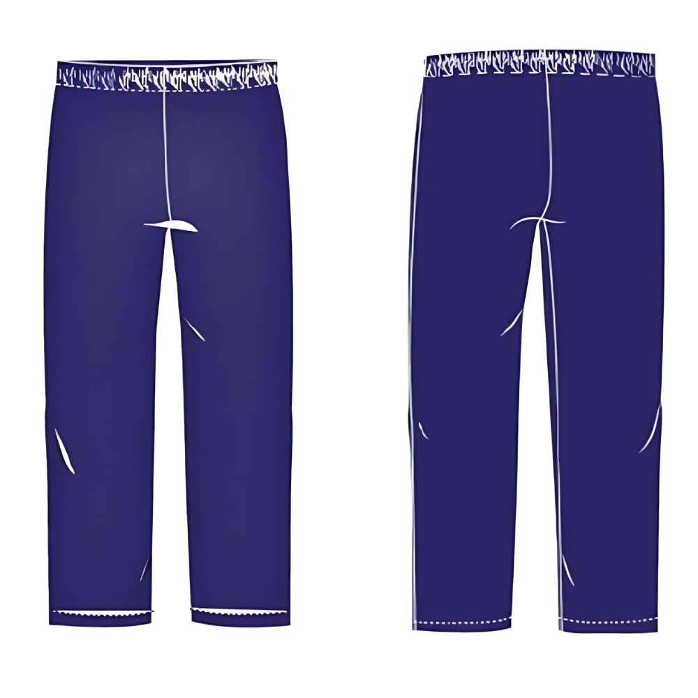 Scrub Trousers with Elasticated Waist, No Pockets, Hospital Blue