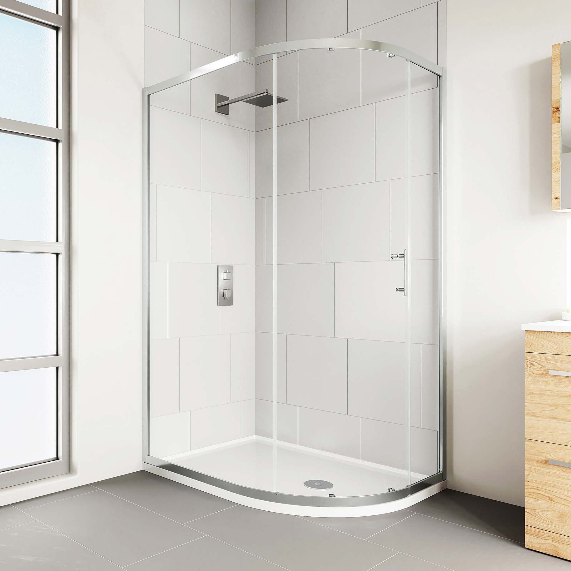 VERVE ONE DOOR QUAD 800X900MM SILVER