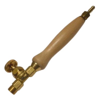 Handvat in hout met demonteerbare afsluiter 1/4F