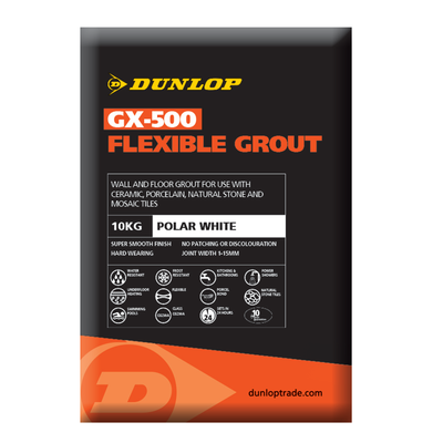 Dunlop GX-500 Polar White Flexible Grout 2.5kg BAL25944