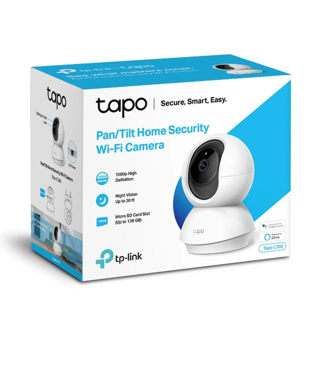 TAPO 1080P Pan/Tilt WIFI Camera 30FT IR