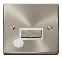 Deco Satin Chrome 13A Fused Spur Flex Outlet