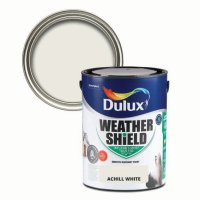 Weathershield Achill White Colour Swatch & 5L Paint Bucket