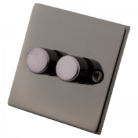 Black Nickel 2 Gang 2 Way 400W Dimmer 6070-022