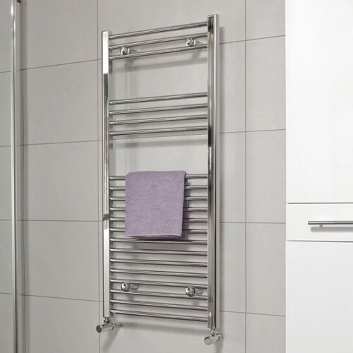 Chrome Towel Radiator Straight 1800 x 600