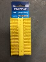 67-126 R-UNO-YEL-96-C BOX 10 CLIPS X 96 PLUGS