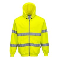 PORTWEST HI-VIS ZIP FRONT HOODIE