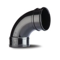 Polypipe 92.5 Degree Double Socket Bend 82mm Black