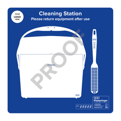 Cleaning Station with Lobby Pan and Brush