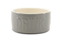 Scruffs Stoneware Classic DRINK Bowl 20cm Grey x 4
