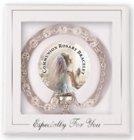 Communion Metal Filigree Rosary Bracelet   (C64937)