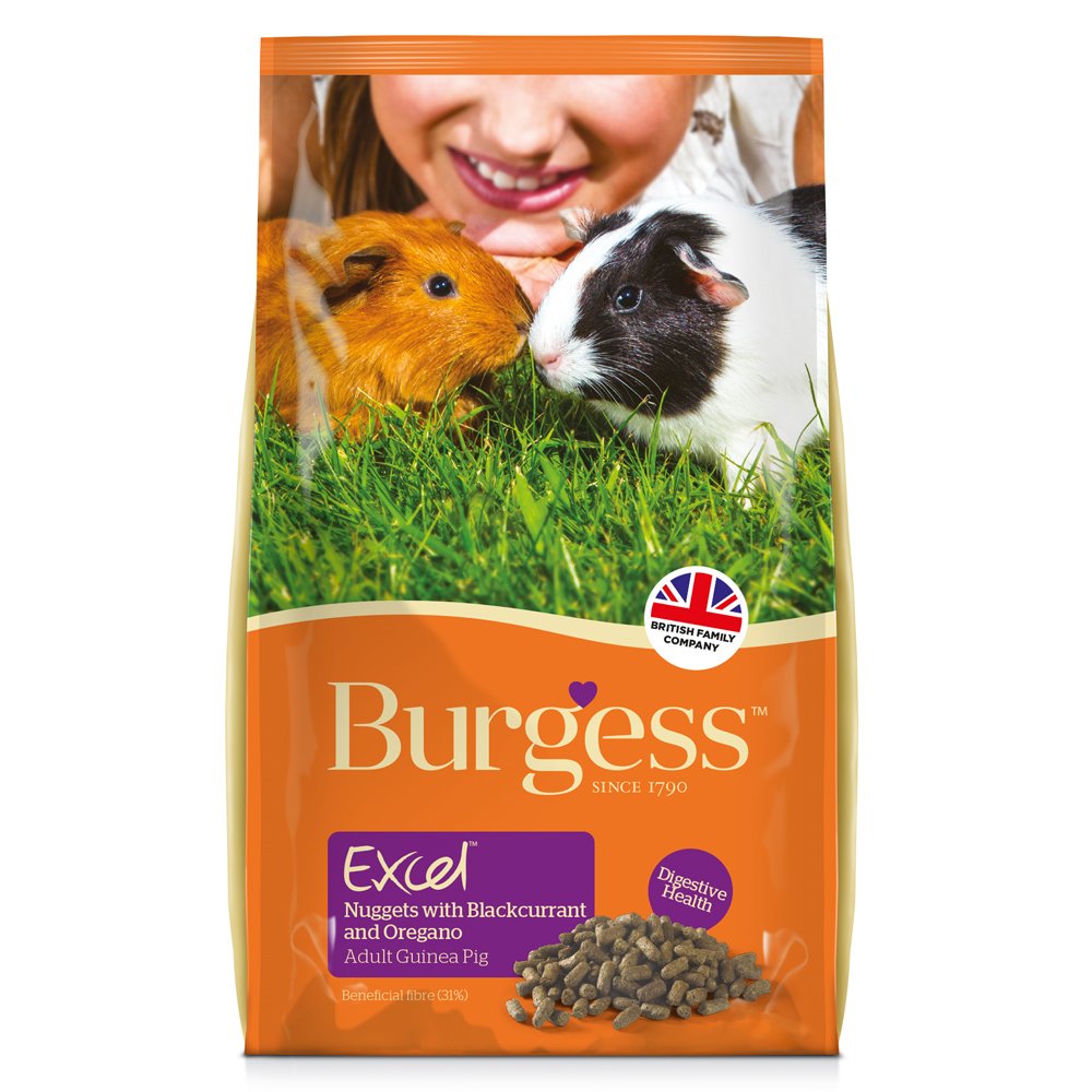 Burgess Excel Adult Guinea Pig Blackcurrant and Oregano Nuggets 10Kg