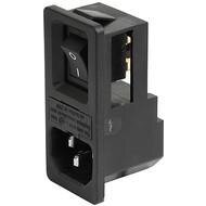 IEC Panel Inlet C14 or C18 with Line Switch one or two pole and Fuse holder 1 pole