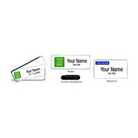 Choose from the A4 laser sheet, badge pins, lens cover or white name plate.