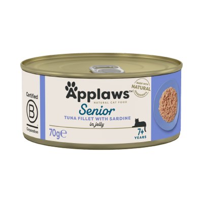 Applaws Cat Senior Tuna Fillet with Sardine Tins 24 x 70g