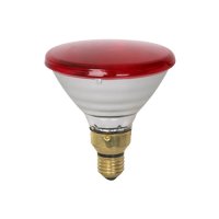175W HARD GLASS PAR38 HEAT LAMP RED ES