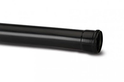 Ring Seal Soil 110mm Single Socket Pipe Black 3m