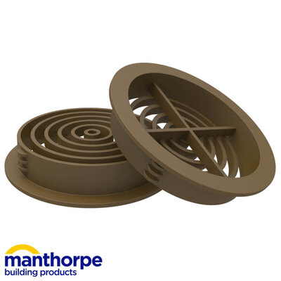 Circular Soffit Vent Brown