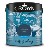 Crown Paint Mid Sheen Midnight Navy 2.5l