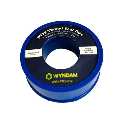 Wyndham PTFE Tape 12mm x 0.075mm x 12m WYN-PTFE-012 WRAS Approved