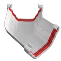 Ogee 135° angle white gutter, ogee gutters, building plastics
