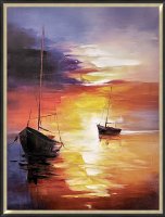 Painted Picture Calm Evening Waters 90x120cm