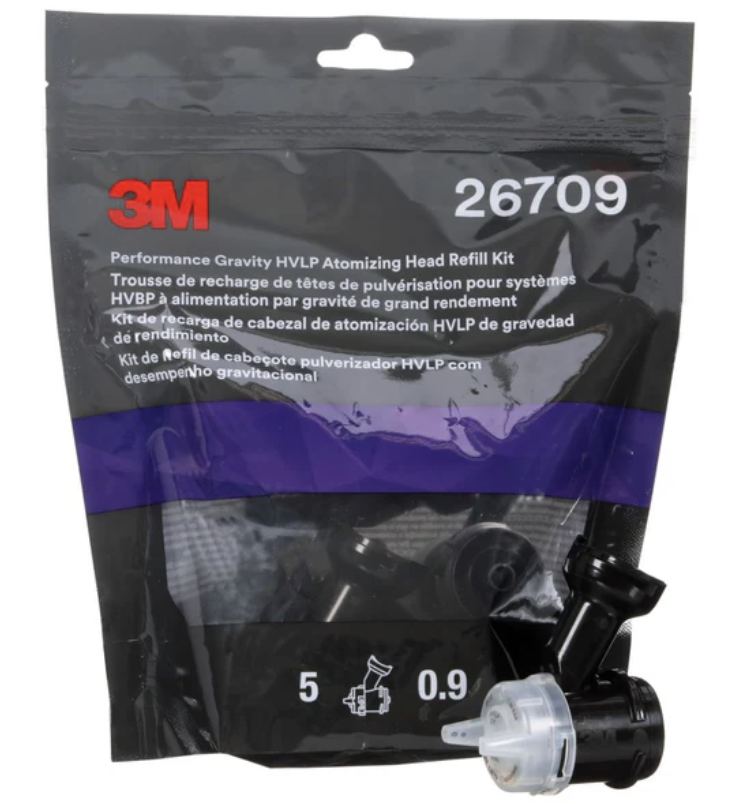 3M Performance Gravity HVLP Refill Kit, White, 0.9