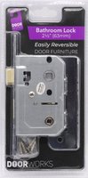 DoorWorks Bathroom Mortice Lock Chrome 63mm (2.5")