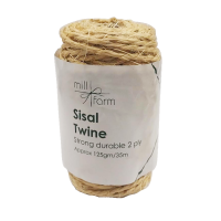 Mill Farm 2ply Sisal Twine Small 125g Spool Approx 35m