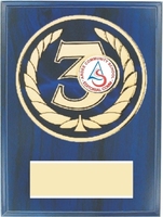 17.5cm 3rd Place Blue Plaque | TC92