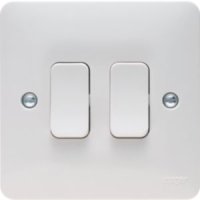 Hager Sollysta 2G 2W Switch White WMPS22