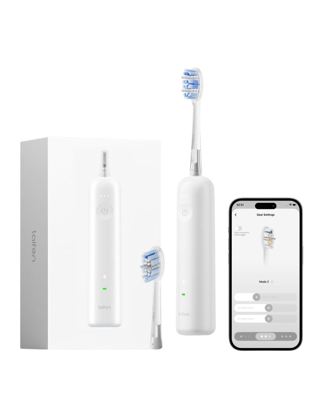 LAIFEN Wave ABS Electric Toothbrush White