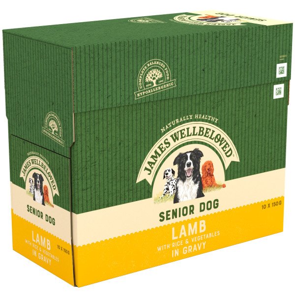 James Wellbeloved Senior Lamb in Gravy Pouches 4 x 10 x 150g AR Wholesale