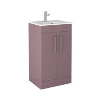 Tucker French Bucks 500mm Floor Standing Two Door Basin Unit Matt Plum