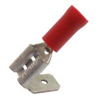 Red Female Push On Spade Piggyback Connector 6.3mm x 10 Pack
