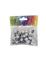 Wiggly Eyes - Self Adhesive Black & White 10mm (100)