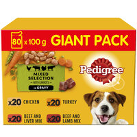 Pedigree Dog Pouch Adult - Mixed Selection in Gravy 100g x 80