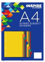 A4 Subject Dividers - 10 part 
