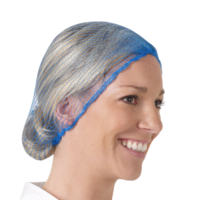 HairTite Metal Free Hairnet, 24'', Blue, 144/Pack