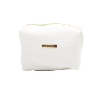 Sanjo White Waffle Vanity Bag Medium