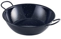 Black Enamel Dish 22cm Carton of 6