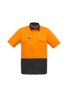 Syzmik Mens Rugged Cooling Hi Vis Short Sleeve Shirt