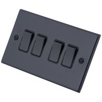 Granite Blue 4 Gang 2 Way Switch 6103-005