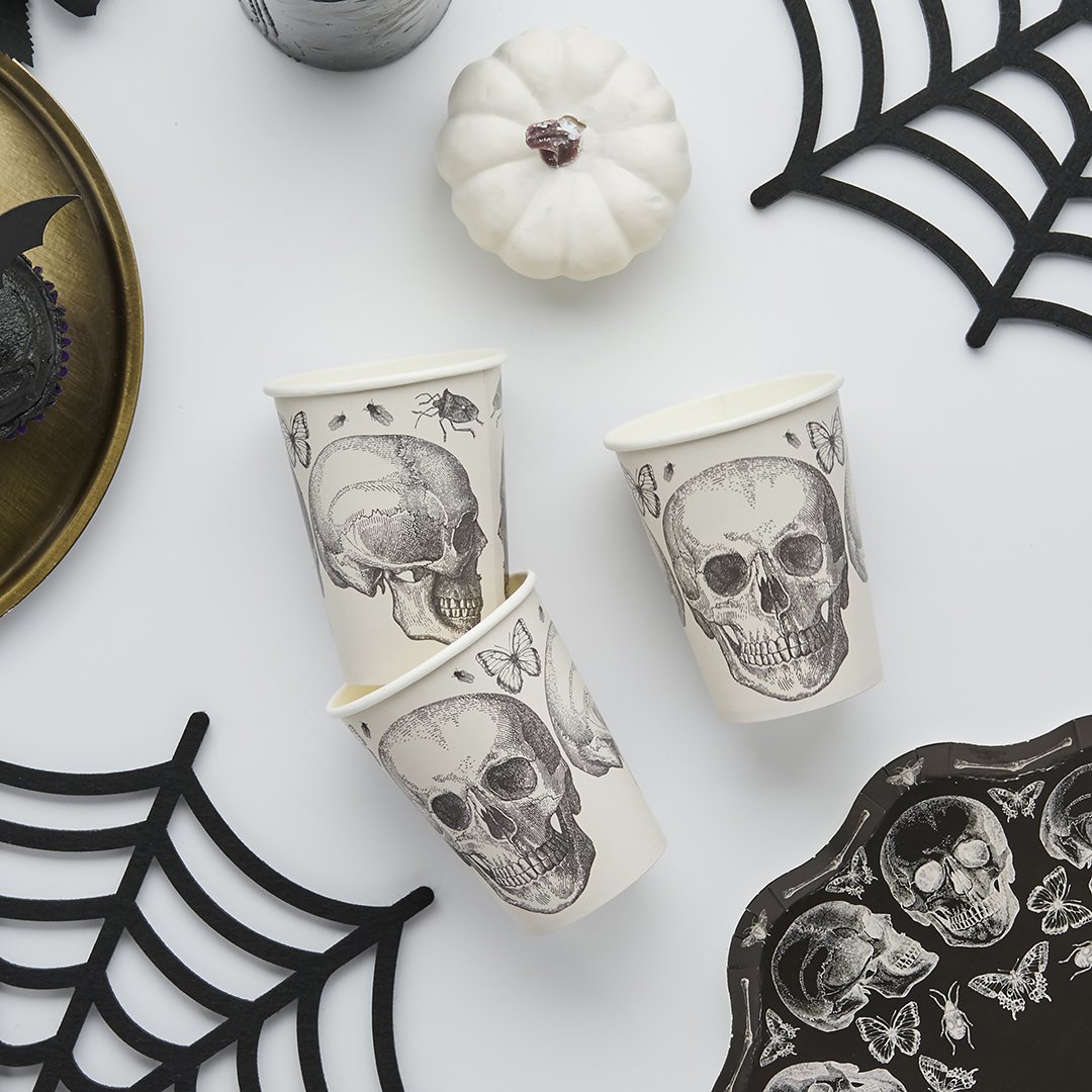 Skull Paper Cups - Pack of 8