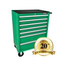 7 Drawer Mobile Tool Trolley - Green