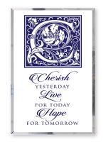 Glass Mirror Plaque - Cherish Yesterday   (32302)