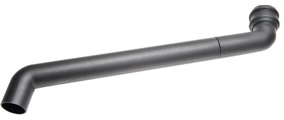 68mm Round Downpipe Offset Bend 250mm-650mm Cast Iron Effect