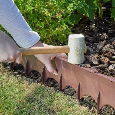 FlexEdge Garden / Lawn Edging 15cm Brown 1