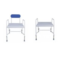 A shower stool and shower chair, designed to make showering easy for those with limited mobility or limb power. 