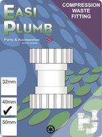 Easi Plumb 1 1/2" / 40mm Straight Coupling